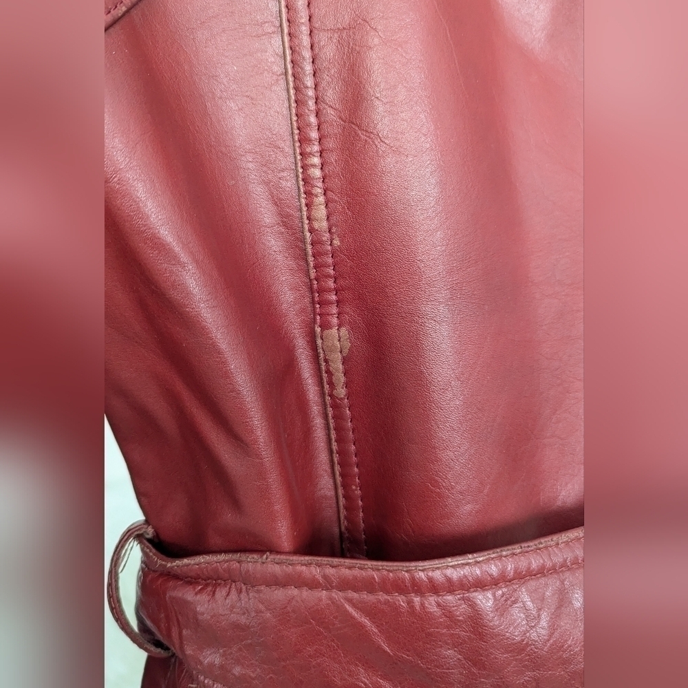 Vintage Lantry Woman's 100% Leathers Long Coat Jacket Made in Canada . - Picture 15 of 16